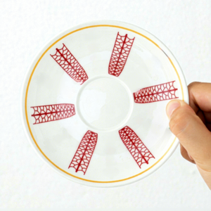 Ensemble de café en céramique 6 tasses et 6 assiettes, motif floral arabe turc, tasses et assiettes à café <span class=keywords><strong>Kawa</strong></span>, cadeau d'affaires idéal - Product Image 2