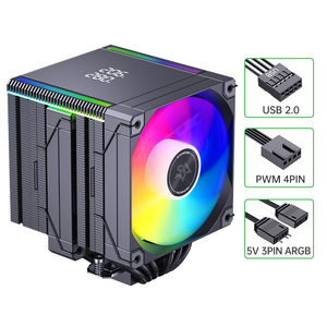 Dissipateur thermique pour processeur Snowman, vente flash, refroidissement par air, 6 caloducs, TDP260W, <span class=keywords><strong>radiateur</strong></span> avec affichage numérique <span class=keywords><strong>et</strong></span> de la température sur le capot supérieur - Product Image 1