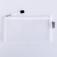 Papeterie Bureau Logo Personnalisé A6 Dossier Nylon Fermeture Éclair Maille Ducoment Fichier Sac Transparent Crayon Sac Maquillage Fichier Dossier Sac