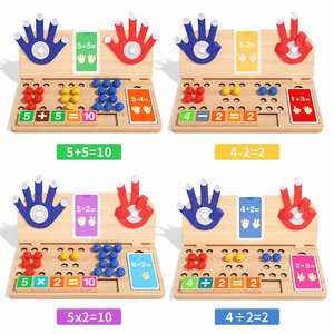 Multipurpose Arithmetic Decomposition Clip Beads Math Learning <b>Puzzle</b> Kids Wooden Peg Board Game - Product Image 6