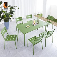 Hochwertiges Aluminium-Outdoor-Möbelset Tropisches Arabisches Restaurant Esstische und Stühle Set Möbel für Cafeteria