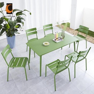 Juego de Muebles de Exterior de Aluminio de Alta Calidad, Juego de Mesas y Sillas de Comedor de Estilo Tropical Árabe para Cafetería - Product Image 4
