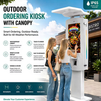 Kiosque de commande automatique en plein air avec écran tactile Android, kiosque de paiement en libre-service pour restaurant avec imprimante thermique, terminal de commande QSR