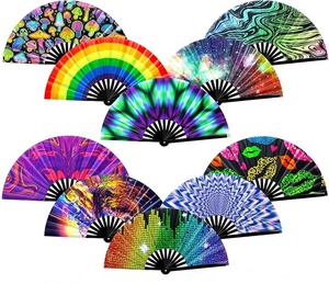 Customized Personalized Folding Plastic Fan for Promotional Party Supplies and Gifts