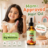 Logo personnalisé Huile capillaire naturelle pour enfants sans sulfate et sans parabène pour la brillance des cheveux au miel
