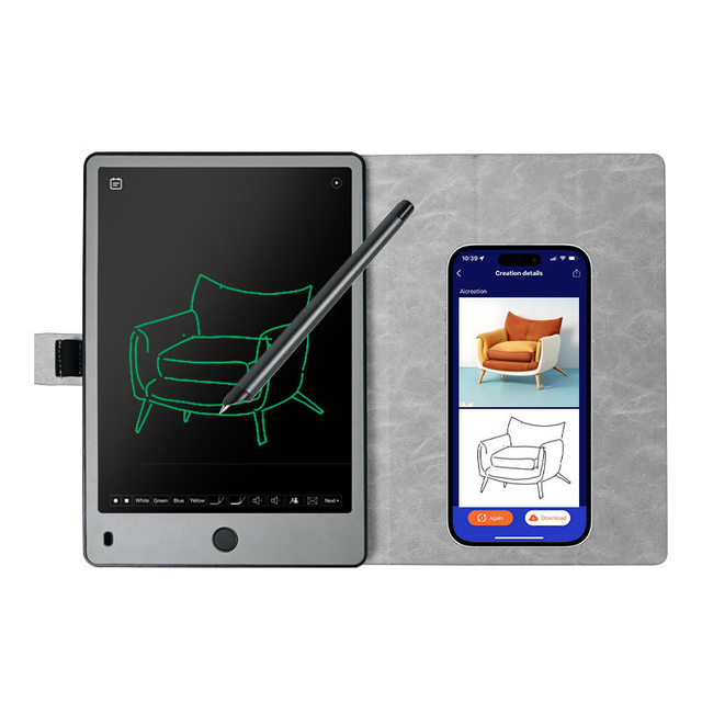 Custom AI Smart Lcd Sync Writing Tablet Smart Notebook Smart Pen AI Smart Writing Board For Student Designer Business