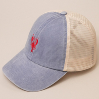 Topi Bisbol Trucker Bahan Jaring Distressed Washed GL Wholesale, Model Fashionable untuk Pria dan Wanita, Cocok untuk Aktivitas Luar Ruangan, Memancing, dan Olahraga