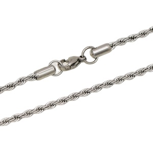 Kalung Logam Baja Anti Karat Lapis Emas dan Perak Berkualitas Tinggi Rantai Tali Pria - Product Image 6