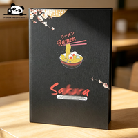 Porte-menu personnalisé en similicuir, couverture de menu personnalisée pour restaurant asiatique, boutique de bubble tea, bar à ramen