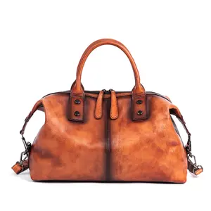 Grain Womens Bags Genuine Leather Luxury High Quality Vintage Stylish Ladies Shoulder Bag Cowhide Purses and Handbags Female