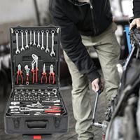 Valise à roulettes en aluminium Peaktop, ensemble d'outils portables et amovibles, 4 couches d'outils, comprend des roues et une serrure