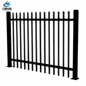 Garden Fence Wrought Iron Pvc Coated Fencing gates Low Carbon Steel Pipe or Cast Iron Bar Metal Galvanized fence panels