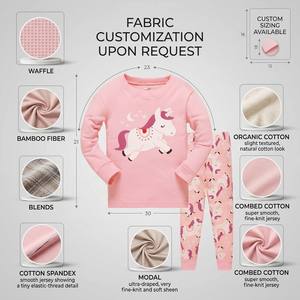 Set Pigiama Personalizzato 100% Cotone Lavorato a Maglia per Bambini 3-8 Anni, 2 Pezzi, Abbigliamento da Notte con Stampa di <span class=keywords><strong>Personaggi</strong></span>, Completo Stampato per Bambini - Product Image 5