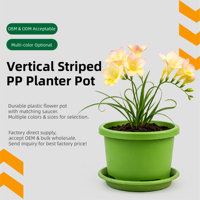Pot de fleurs en plastique PP durable en gros avec trous de drainage, capacité 14L, style minimaliste moderne pour plantes d'intérieur et d'extérieur, jardin domestique