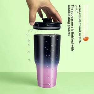 Tazza di ghiaccio a doppia parete 30 once di grande capacità bisfenolo gratis bevanda fredda tazza di caffè acqua di ribaltamento estivo Dispenser - Product Image 1