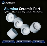 Aislante Cerámico de Alúmina, Cilindro Hueco con Cavidad Empotrada, Alta Frecuencia, Piezas Cerámicas Industriales Electrónicas Personalizadas