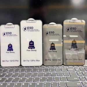ESD ฟิล์มกระจกนิรภัยป้องกันไฟฟ้าสถิตย์,ฟิล์มกันรอยแบบเต็มจอสำหรับ iPhone 14 Pro Max 13 Mini 12 11 XS XR X 8 7 6 Plus SE - Product Image 5