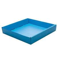 Boîte en plastique ondulé pour le stockage, taille personnalisée, étanche, antistatique, en panneau alvéolaire PP avec couvercle et poignées