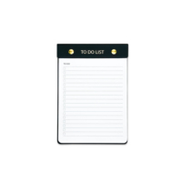 Carnet de notes A5 en cuir PU, couverture détachable, liste de choses à faire imprimée, bloc-notes personnalisé, cadeau, sac OPP, couverture rigide blanche pour papier 80g