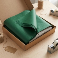 Papier de soie vert personnalisé 17 GSM pour emballage de vêtements et cadeaux