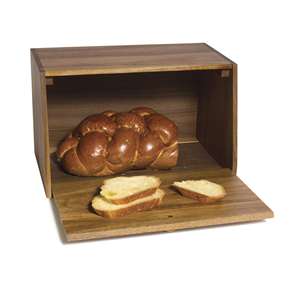 Boîte à pain en bois massif avec porte en acacia Boîte à pain en bois multicolore pour <span class=keywords><strong>comptoir</strong></span> <span class=keywords><strong>de</strong></span> cuisine - Product Image 1