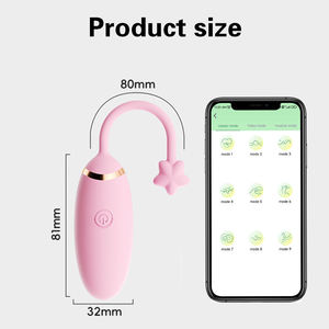 Kedatangan Baru APP <span class=keywords><strong>Remote</strong></span> Control Bola Vagina Wanita Stimulator Klitoris G-Spot Vibrator 9 Frekuensi Tahan Air USB - Product Image 2