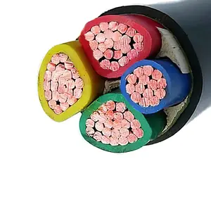 Cable de cobre de 0,6/1kV, funda de PVC aislada XLPE, Cable de alimentación blindado SWA, 4 núcleos, 35mm, 70mm, 95mm, Cable eléctrico