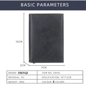<span class=keywords><strong>Portafogli</strong></span> Pop-up Porta Carte di Credito Sottile con Blocco RFID per Uomo, Porta Carte con Chiusura a Fibbia, Borsa per Carte in Pelle PU, <span class=keywords><strong>Portafogli</strong></span> Corti - Product Image 6