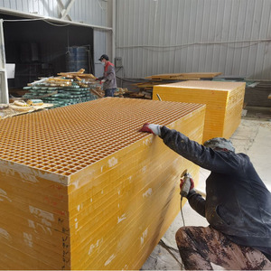 Sợi thủy tinh Grating bề mặt mịn đúc FRP sàn nhựa Grating cắt dịch vụ chế biến - Product Image 5