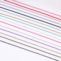 Chaîne à ongles de 100 yards, couleur bonbon, breloques 3D pour ongles avec paillettes, accessoires de bijoux en métal pour nail art DIY pour femmes