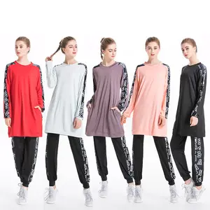 Islamic clothing plus size dress & skirts casual linen cotton sweat womens custom t ladies women's plus size shirts