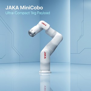 หุ่นยนต์ร่วม<span class=keywords><strong>ป</strong></span>ฏิบัติงาน JAKA MiniCobo ความแม่นยำสูง รับน้ำหนักได้ 1 กก. ระยะเอื้อม 576 มม. หุ่นยนต์อัจฉริยะสำหรับธุรกิจค้าปลีกกาแฟและระบบอัตโนมัติในห้องปฏิบัติการ - Product Image 1