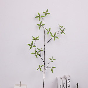 Plante artificielle de grenade verte pour salon, feuilles de fleurs en soie séchées, toucher naturel, 86 cm, pour Noël, intérieur et extérieur - Product Image 6
