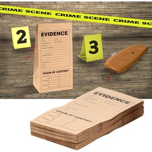 Bolsas de Evidencia de Papel Kraft para Guardar Recibos, Suministros para Fiestas Temáticas, Trabajo de Detectives y Evidencia - Product Image 5