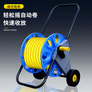 สายยางรดน้ำแบบม้วนเก็บได้ Guoma Ruixiang พร้อมล้อเลื่อน พกพาสะดวก ผลิตจาก PVC ขนาด 30x40x80 ซม. สำหรับรดน้ำสวนและล้างรถ - Product Image 3