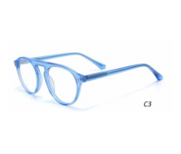 Vente en gros de lunettes rondes en acétate de designer Hot Band Lunettes de luxe Lunettes optiques à monture en verre de haute qualité