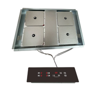 Table de cuisson à induction électrique encastrable en acier inoxydable, plaque vitrocéramique magnétique dissimulée en granit pour usage domestique
