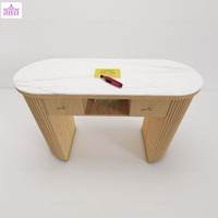 Ensemble de bureau portable manucure ongles coin rond meubles de Salon de couleur en bois pour Tables de manucure