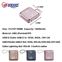 Batterie externe portable personnalisée PD 22,5 W avec écran numérique 10000 mAh et câble Micro USB