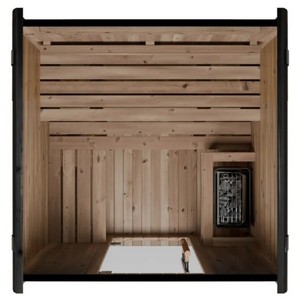 Sauna extérieur de luxe OEM/ODM, revêtement en <span class=keywords><strong>bois</strong></span> carbonisé, sauna traditionnel humide/sec pour projets résidentiels et hôteliers - Product Image 5