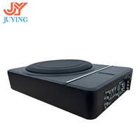 Subwoofer actif fin de 8 pouces à bobine simple sous siège 120W, haut-parleur de basses mono en aluminium pour voiture, apparence personnalisée, vente en gros