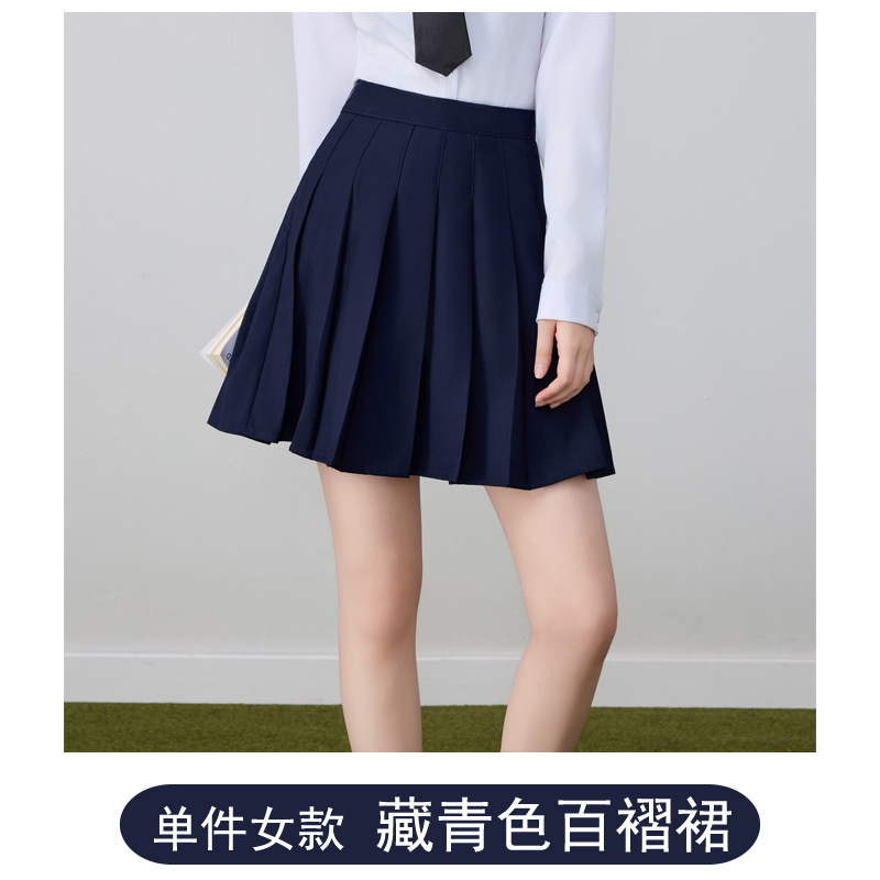 Women's blue pleated skirt