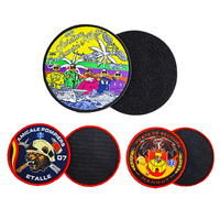 Patchs brodés personnalisés en forme de fleur - Patch brodé pour chapeau et vêtements, design personnalisé, à coudre/à repasser