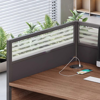 Poste de travail de bureau en forme de L en bois pliable moderne avec cloison, bureau modulaire ergonomique pour espace de travail de 4 personnes