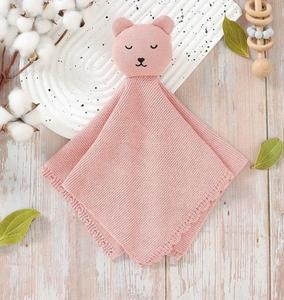 Manta <span class=keywords><strong>de</strong></span> Seguridad Suave 100% Algodón Tejido con Oso <span class=keywords><strong>de</strong></span> Ganchillo para Bebé, Regalo Ideal - Product Image 5