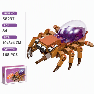 Ensemble de blocs de construction personnalisés <span class=keywords><strong>Scarabée</strong></span> cerf, modèle 3D <span class=keywords><strong>à</strong></span> construire soi-même, jouet de construction, coque translucide, briques STEM, marque privée, cadeau d'anniversaire - Product Image 4