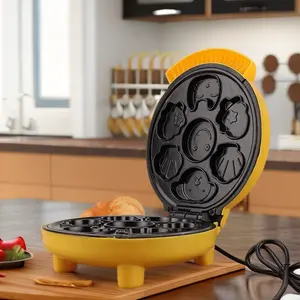 Fábrica Atacado Cerâmica Waffle Ferro Saúde Forma Diferente Donut Egg Waffle Maker Machine