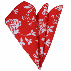 Écharpe en coton imprimée de fleurs rouges et blanches Exve Exclusive, provenant de Turquie - Product Image 2