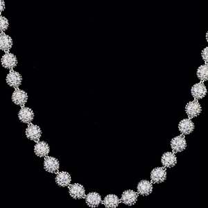 Premium 10mm 925 plata esterlina Micro pavimentado VVS Moissanite diamante Iced Out Halo Cadena de tenis para hombres para fiestas - Product Image 1