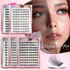 混合托盘DIY睫毛延伸单个睫毛和簇睫毛自然外观体积睫毛簇低最小起订量化妆品 - Product Image 1